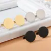AliExpress Amazon nuevos gemelos redondos de acero inoxidable gemelos de camisa pulidos cepillados