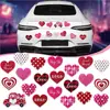 Pegatinas magnéticas reflectantes de venta caliente transfronterizas para el Día de San Valentín para coche, refrigerador, puerta de garaje, decoración de refrigerador con imán fuerte de panal de PVC