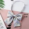 Cuello JK Lazo a Cuadros Uniforme para Foto de Graduación Estilo Universitario Japonés para Mujer Mariposa Decorativa Falda a Cuadros Mismo Cuadro Pequeño
