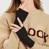 Guantes de Terciopelo sin Dedos para Mujer en Invierno, Estudiantes Escribiendo, Mecanografía en Oficina, Conducir, Guantes Cálidos Finos de Primavera y Otoño con Dedos Expuestos