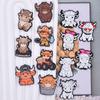 Amazon Dibujos Animados Vaca Escocesa Lindos Accesorios Accesorios DIY Funda para Teléfono Móvil Bolso Pasador Parche de Goma Blanda
