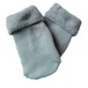 Meias para Bebê Recém-Nascido Estilo Terry Outono e Inverno Meias Internas Antiderrapantes Meias com Pontos de Plástico para Chão Meias Lisas Fabricante Atacado