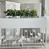 Suporte de Flores de Aço Inoxidável para Exterior Vaso de Flores Varanda Sala de Estar Vaso de Chão Pátio Calha de Flores Divisória de Cerca Caixa de Plantio Canteiro de Flores