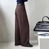 Pantalones de pierna ancha tipo cimitarra, modernos y elegantes, para mujer, nuevo artículo de otoño 2026, de tiro alto, que cubren la cadera, largos, con buena caída, versátiles, pantalones casuales