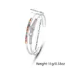 Distrito Lu Moda Europea y Americana Lujo Ligero Circonita Leopardo Geométrico Pulsera Abierta Femenina INS Nicho Alta Calidad Hip Hop Pulsera