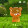 Animales Lindos con Luz Nocturna en Miniatura, Mini Osos y Conejos, Figuras Adorables, Adornos de Escritorio y Coche, Manualidades de Resina