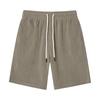 Pantalones Cortos de Malla de Terciopelo de Algodón Estilo Japonés Europeo para Hombre Verano Hombres Holgados Rectos Transpirables Pantalones de Playa Pantalones para Fitness Baloncesto