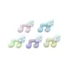 Mini Accesorios de Resina con Forma de Ala de Nota Musical Símbolos Musicales Pequeños Decoración para Funda de Teléfono Pasador Materiales de Decoración con Pegamento de Crema Hecho a Mano