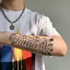 Tatuajes Temporales de Caligrafía Cursiva Inglesa de Hierbas para Hombres y Mujeres, Impermeables, de Larga Duración, Alta Gama, Realistas, No Reflectantes para Brazos y Pantorrillas