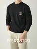 Edição Limitada para Outono e Inverno! Suéter Base de Gola Alta Quente de Alto Padrão para Homens com Bordado Old Money, Suéter de Lã Tricotado Casual Espesso