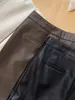 Falda midi de cuero para mujer Shenzhen Nanyou, de cintura alta, con abertura, recta, adecuada para ir al trabajo, elegante, dos colores
