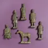 Ímã de Geladeira de Resina Guerreiros de Terracota Retrô, Cavalo de Guerra Guerreiro Qin Carruagem de Bronze Ímã 3D, Lembrança de Turismo Cultural Histórico de Xi'An
