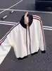 Chaqueta negra elegante con cuello alto para hombre y mujer, cárdigan de punto fino para otoño con hombros caídos, prenda exterior holgada de marca moderna estilo japonés