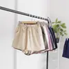 Populares Comercio Exterior Holgados Frescos Seda Algodón Crepé Talla Grande Estudiante Deportivos Casuales Pantalones Cortos Pantalones de Pierna Ancha para Mujer Estilo Japonés y Coreano Casual