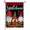 Nova bandeira de jardim de Natal Amazon transfronteiriça com boneco de neve e árvore de Natal, bandeira de linho para feriado para pátio externo
