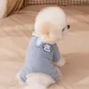 Ropa de Perro de Lana de Cuatro Patas para Otoño e Invierno para Perros Pequeños y Medianos, Teddy, Bichón, Linda Ropa de Mascota Cálida de Dibujos Animados