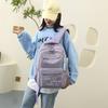 Nova mochila escolar para alunos da escola primária 2-6 estilo coreano mochila casual leve de grande capacidade para meninas do ensino fundamental e médio