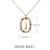 Collar europeo y americano transfronterizo de 26 letras en español para mujer, cadena de clavícula versátil, diseño de nicho con gema de cristal