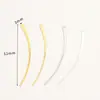 Pendientes de Clip para Oreja Pendientes con Gancho para Oreja Pendientes Colgantes de Hoja de Sauce de Arco Delgado de Oro Real Chapado en Cobre Accesorios de Borlas Materiales