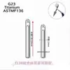 Liga de Titânio F136 Rosca 0.9 Haste Universal G23 Titânio Haste Universal com Furo Lateral Acessórios DIY Acessórios para Piercing de Grau de Implante