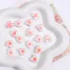 Contas Soltas de Cerâmica Pintadas à Mão com Estampa de Flores de Bolinhas em Formato de Coração para Pulseira Colar DIY Acessórios de Joias Artesanais