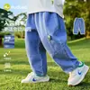 [Jeans Macio] Dudu Home Roupa Infantil Jeans Infantil Primavera Novo Calças de Bebê Roupas de Primavera Calças Casuais Meninas