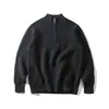 Suéter de Punto Yidao Vintage 2026 Otoño Nuevo Estilo Japonés Moderno Sencillo Color Sólido Holgado Casual Versátil Media Cremallera