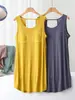 Camisola de Modal para Verão para Mulheres, Fina, Respirável, Alça Fina (Spaghetti), Sem Mangas, Cor Sólida, Pode ser Usada Fora