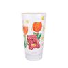 Vaso de vidrio pintado a mano diy pintado graffiti pintura para vidrio alto transparente borde dorado patrón martillado taza regalo creativo