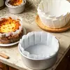 Papel de Aceite Vasco Forros de Silicona de Grado Alimenticio Papel de Hornear Bandeja de Papel No Plegable 4 pulgadas 6 pulgadas Bandeja de Papel Molde para Pastel