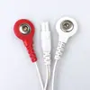 Atacado do Fabricante Eletrodo Pad Fio Condutor 1.0 Cabeça Dupla Paralela Um-Para-Dois Botão Cabo de Conexão para Dispositivo de Fisioterapia de Baixa Frequência