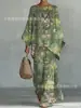 Conjunto de Dos Piezas para Mujer con Estampado de Nueva Tendencia Elegante para el Trabajo Moda Casual Camiseta de Manga Larga con Cuello Redondo + Pantalones Acampanados