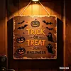 Letrero de Puerta de Madera Plana Impreso con Calabaza Decoración Creativa Colgante de Pared Decoración Festiva Venta al por Mayor desde el Fabricante