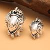 Colgante de Elefante de Plata S999 para Mujer Colgante de Collar para Mujer Mate Esmerilado Versátil Joyería de Plata Vintage Colgante Elegante