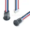 Conector hembra estanco roscado TYPE-C-4P con luz, conector hembra de puerto de carga roscado USB, transmisión de datos