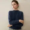 Suéter de Cachemir 100% Puro Sin Costuras para Mujer, Jersey de Media Cuello Alto, Tejido de 12 Puntos, Suéter Versátil, Aspecto Adelgazante, Camiseta Base, Estilo Otoño e Invierno