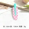 Pinza para el pelo acrílica colorida sin costuras de 6 cm para mujer, pinza lateral para cabello suelto y flequillo, linda pinza para maquillaje, accesorio para el cabello