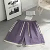 40-97,5kg Shorts esportivos casuais unissex, corte solto, tamanho grande, leve, versátil, shorts de praia de cinco pontos