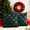 Funda de Almohada Navideña Conejo sin Relleno Piel de Conejo Acolchada Árbol de Navidad Cojín de Respaldo para Sofá del Hogar Funda de Cojín Festiva