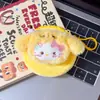 Porta-moedas Criativo Novo Gato de Desenho Animado Pingente de Pelúcia Tridimensional Versátil Fofo Feminino Bolsa de Estudante Chaveiro