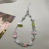 Colgante de Tulipán Cadena Fresca para Teléfono Móvil Pulsera Hecha a Mano con Cuentas Cadena Colgante para Auriculares Polaroid Cordón para Teléfono Móvil