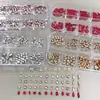 Decoraciones para Uñas de Resina de 12 Compartimentos Popular Transfronterizo Champagne Blanco Rojo Rosa Rhinestones Irregulares de Fondo Plano Accesorios para Uñas