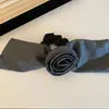 "Série Rui Zhi Miu" Tecido de Terno Listrado Cinza Série Acessórios de Cabelo Scrunchie Presilha de Cabelo para Mulheres