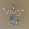 Mm Coreano Bolsa de Plata Cinta Corazón Collar para Mujer Largo Nicho Cadena de Sudadera Cadena de Suéter Accesorios