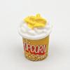 Llavero de simulación de palomitas de maíz, pegamento en crema, accesorios de resina, adornos para casa de muñecas, comida en miniatura para jugar