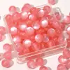Cuentas redondas de resina con purpurina imitación ojo de gato de 10 mm para pulseras, collares y accesorios de joyería hechos a mano DIY