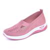 Sapatos Femininos 2025 Verão Sapatos de Malha Respiráveis Venda Direta da Fábrica Sapatos Simples para Meia-Idade e Idosos Sapatos de Tecido Slip-On Sapatos Femininos