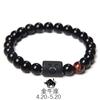 Pulseiras Populares Naturais de Obsidiana com Signos do Zodíaco para Homens, Mulheres e Estudantes, Estilo Coreano Joias de 12 Signos do Zodíaco