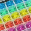 Plástico Colorido Seguro para Hilo 2518p Universal Multifuncional Transparente Carrete para Máquina de Coser Grosor Aumentado