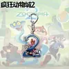 Zootopia 2 Nick Judy Gary Llavero Acrílico Colgante Periférico de Película de Aspecto Elevado